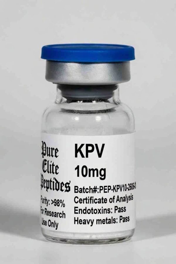 KPV peptide 10mg vial for research and supplement use.